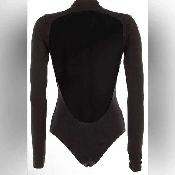Kirin Peggy Gou Jersey Open Back Long Sleeve Bodysuit Black - Picture 2 of 12